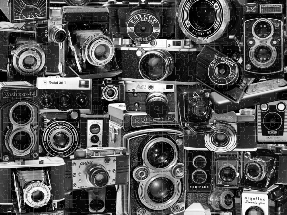 Cameras Jigsaw Puzzle featuring the photograph Vintage Camera Montage by Andrew Fare