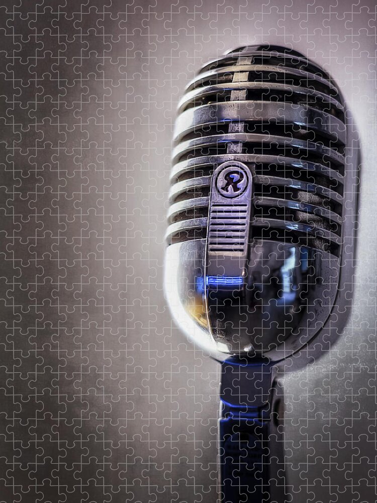 Mic Jigsaw Puzzle featuring the photograph Vintage Microphone 2 by Scott Norris
