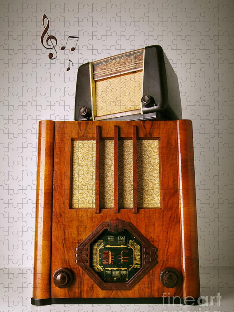 Analog Jigsaw Puzzle featuring the photograph Vintage Radios by Carlos Caetano