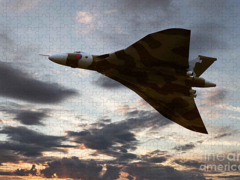 Vulcan Bomber Xh558 Jigsaw Puzzle featuring the digital art Vulcan Icon by Airpower Art
