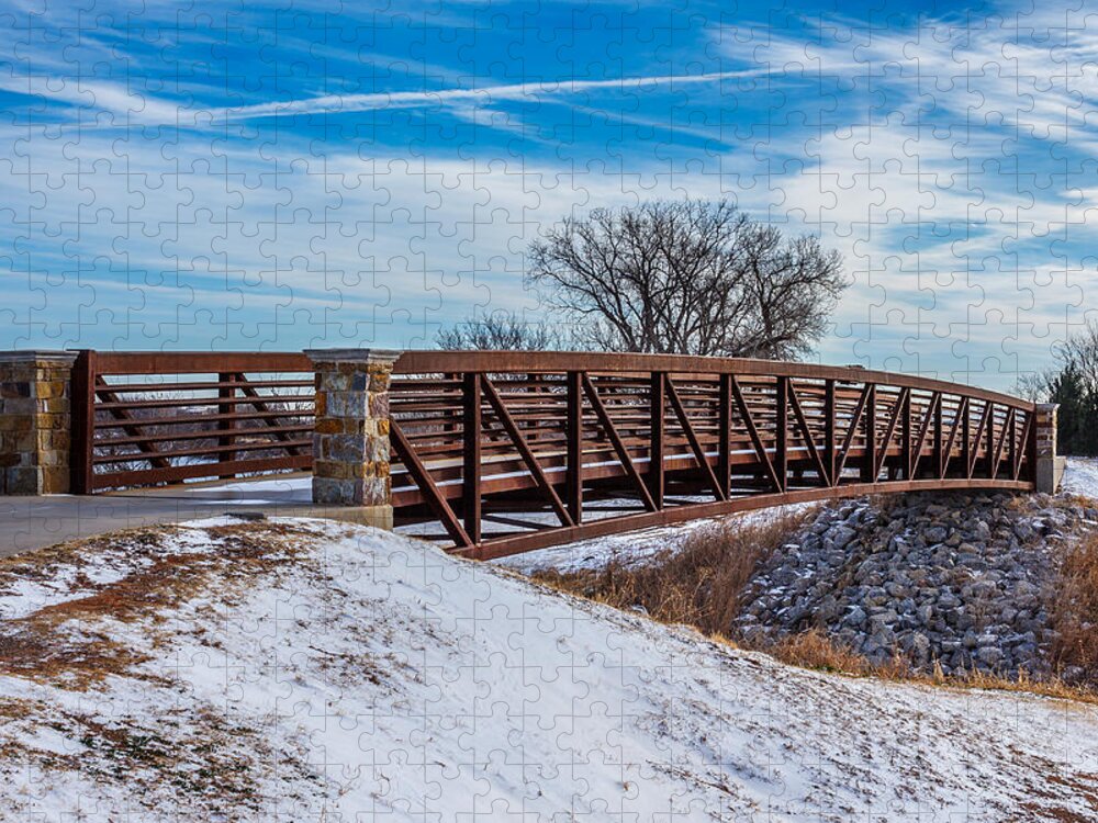 Oklahoma Jigsaw Puzzle featuring the photograph Walk Across Bridge by Doug Long