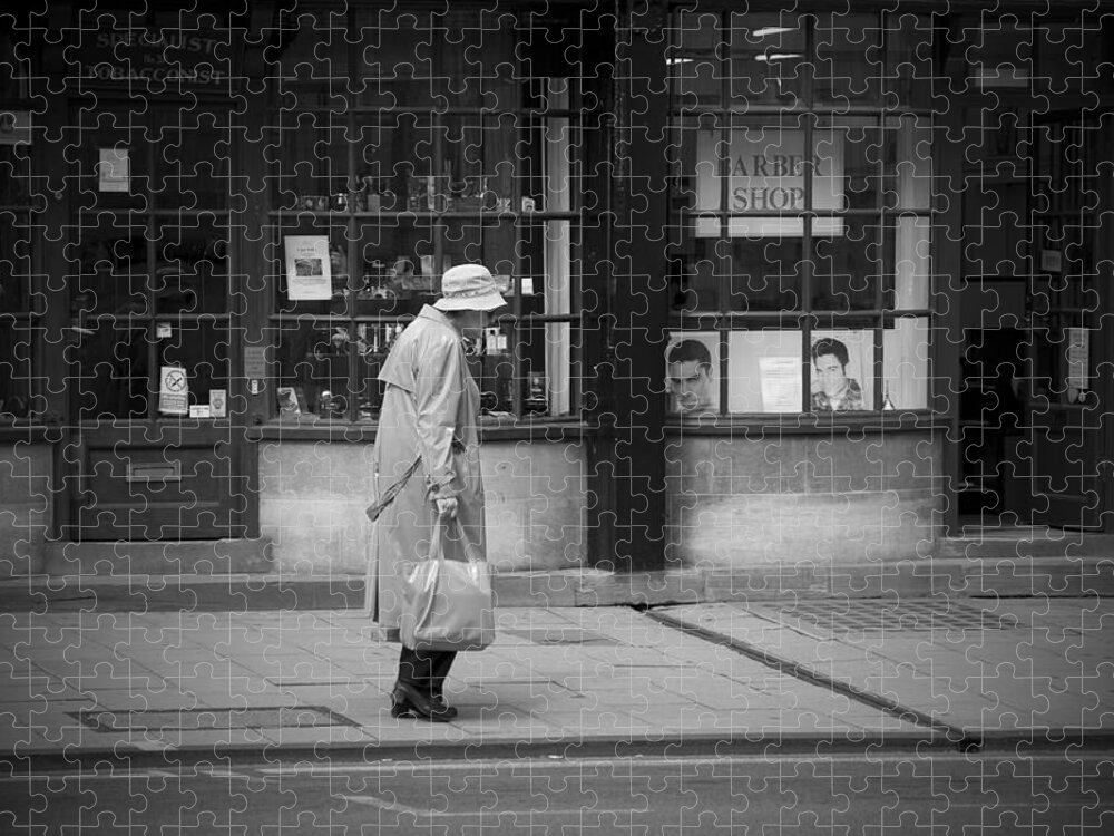 Loneliness Jigsaw Puzzle featuring the photograph Walking down the street by Chevy Fleet