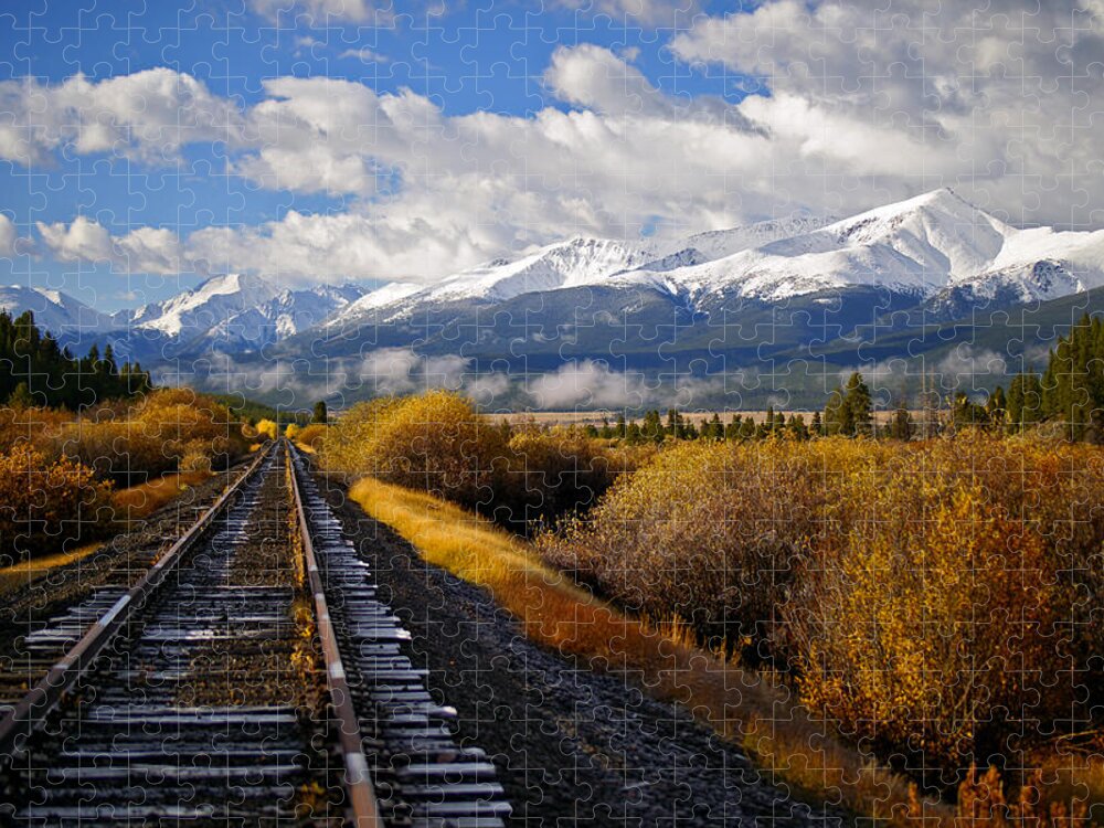 13ers Jigsaw Puzzle featuring the photograph Walking the Rails by Jeremy Rhoades