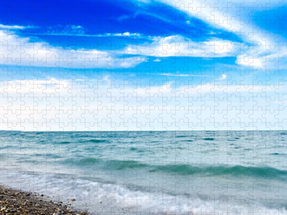Kenosha Jigsaw Puzzle featuring the photograph Walking the Shore - Extended by Wild Fotos