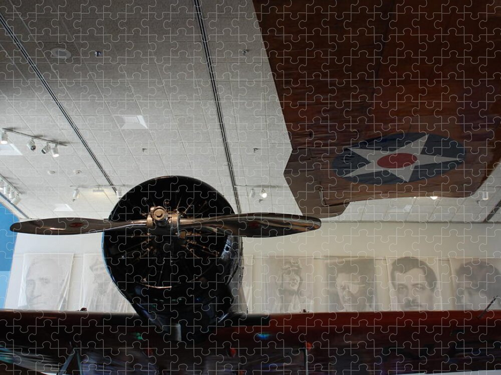 Aviators Jigsaw Puzzle featuring the photograph Wall of Great Aviators by Kenny Glover
