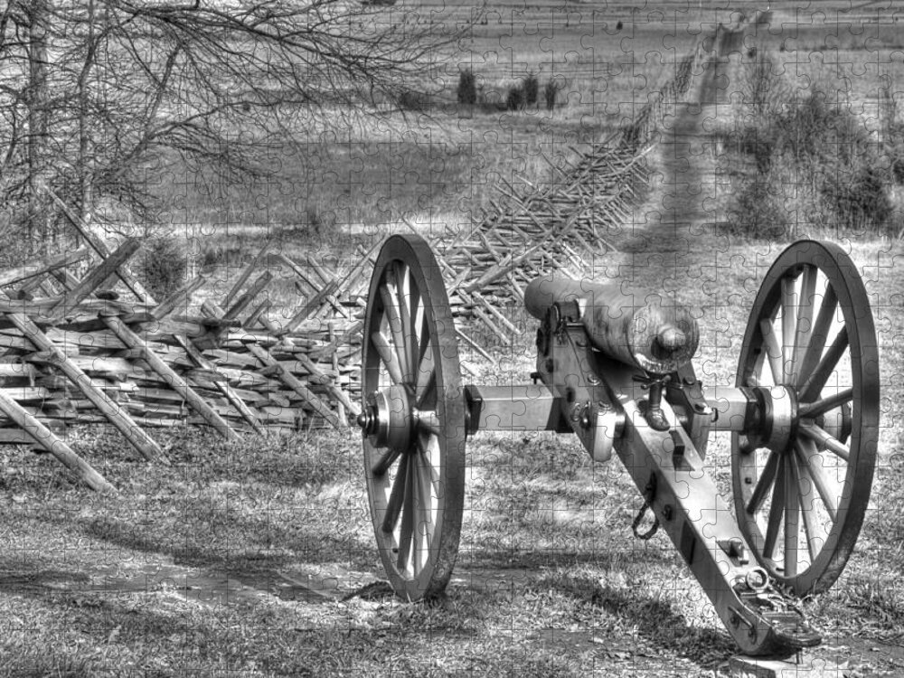 Civil War Jigsaw Puzzle featuring the photograph War Thunder - Poague's Battalion Brooke's VA Battery West Confederate Avenue Gettysburg by Michael Mazaika
