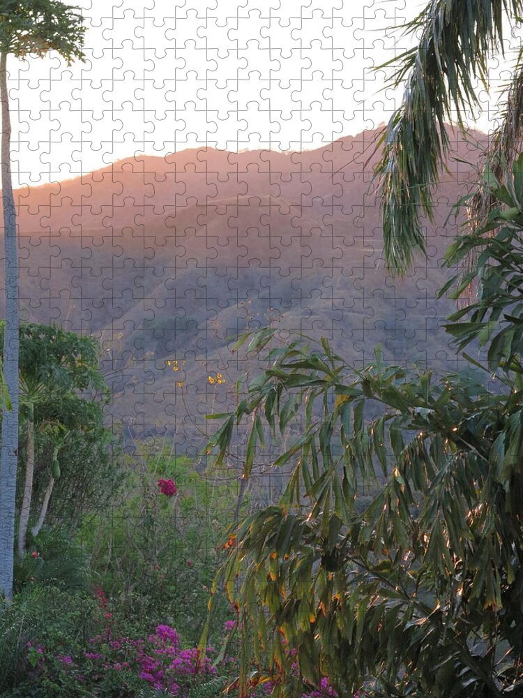 Palm Jigsaw Puzzle featuring the photograph Warm Sunrise by Jessica Myscofski