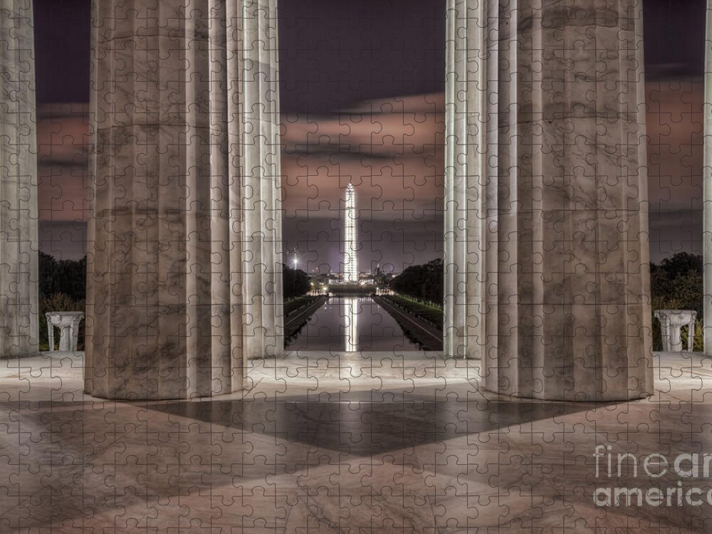 Clarence Holmes Jigsaw Puzzle featuring the photograph Washington Monument from Lincoln Memorial I by Clarence Holmes