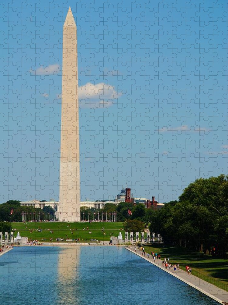 Washington Jigsaw Puzzle featuring the photograph Washington Monument Reflection by Kenny Glover