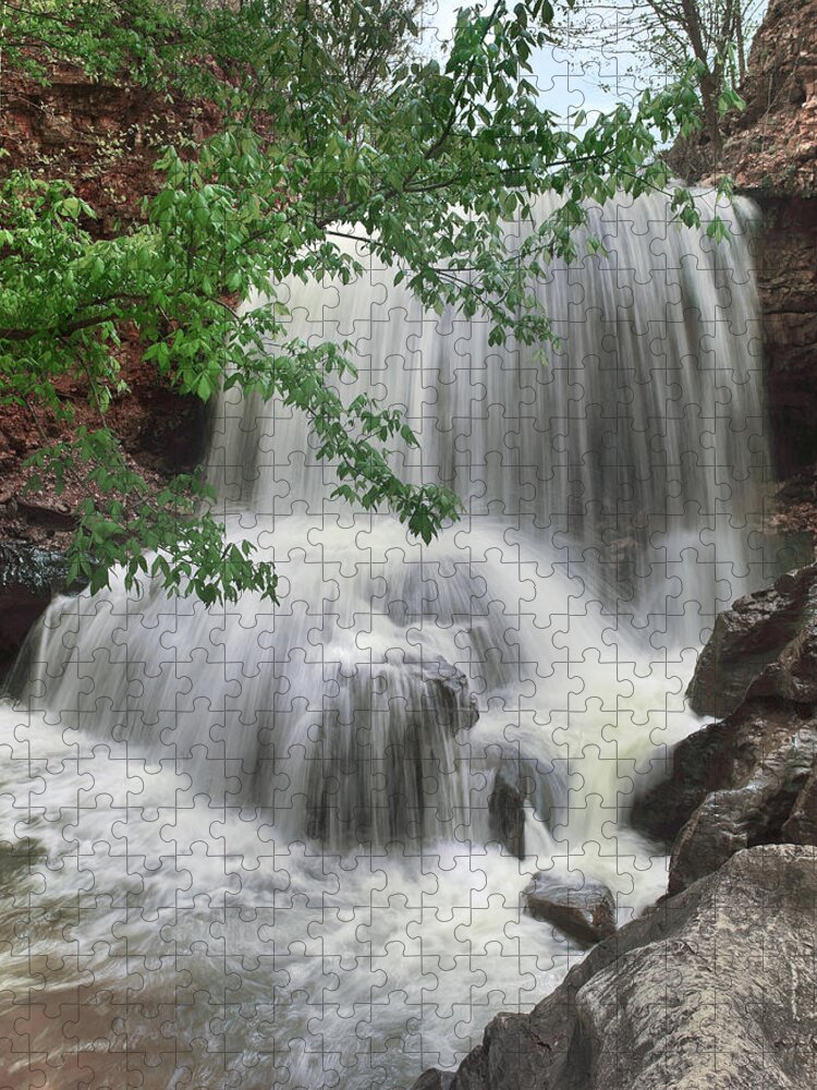 Tim Fitzharris Jigsaw Puzzle featuring the photograph Waterfall Tanyard Creek Bella Vista by Tim Fitzharris