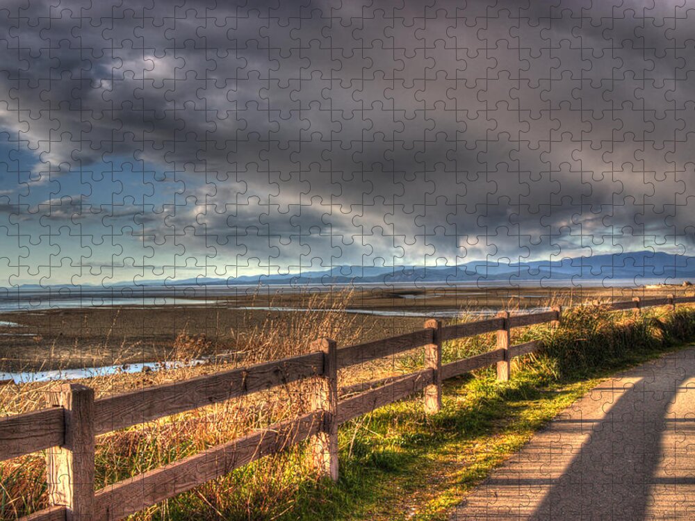Fence Jigsaw Puzzle featuring the photograph Waterfront Walkway by Randy Hall
