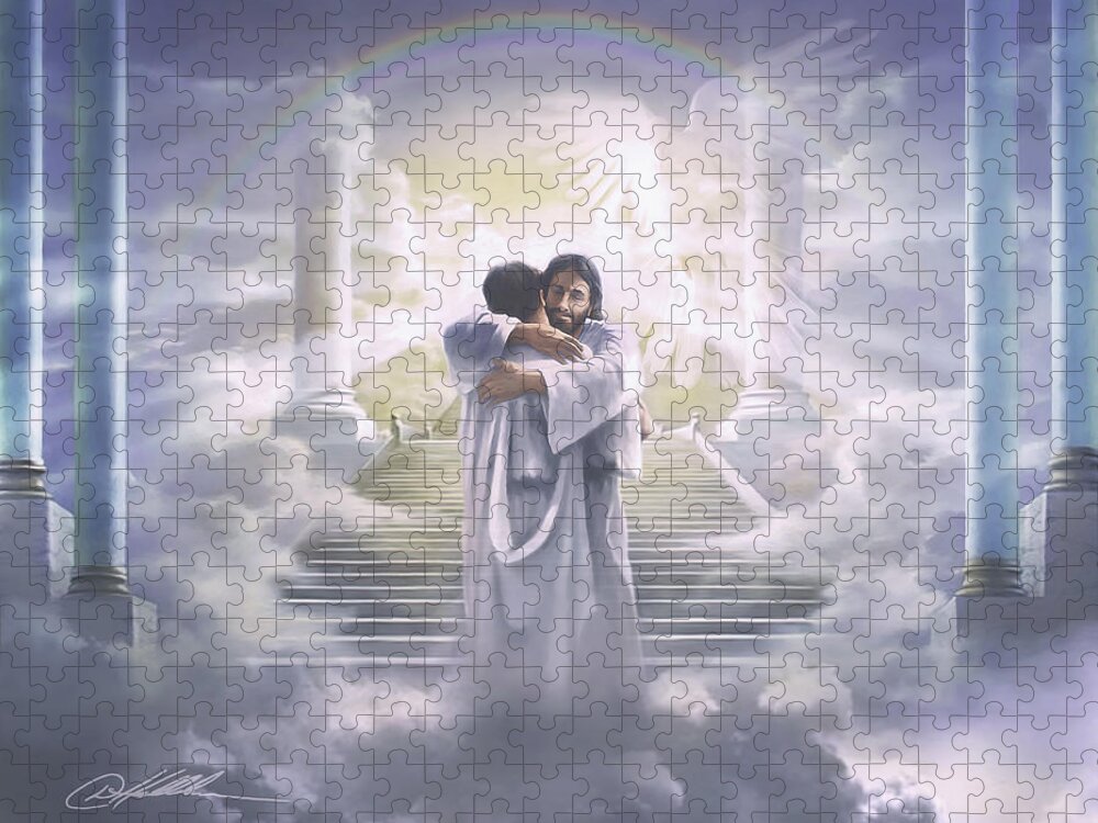 Christian Wall Art Jigsaw Puzzle featuring the painting Welcome Home by Danny Hahlbohm