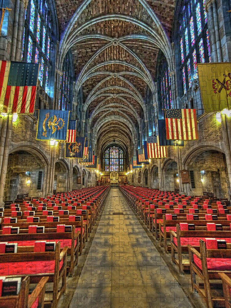 West Point Jigsaw Puzzle featuring the photograph West Point Cadet Chapel by Dan McManus