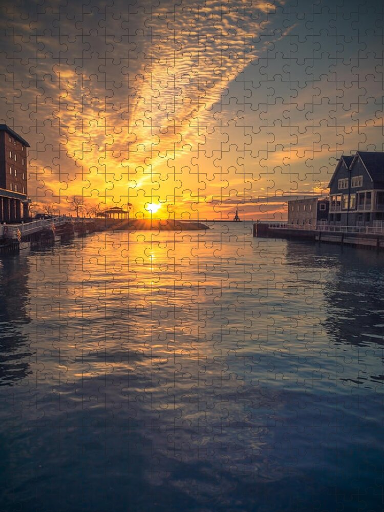 Sunrise Jigsaw Puzzle featuring the photograph West Slip Surprise by James Meyer