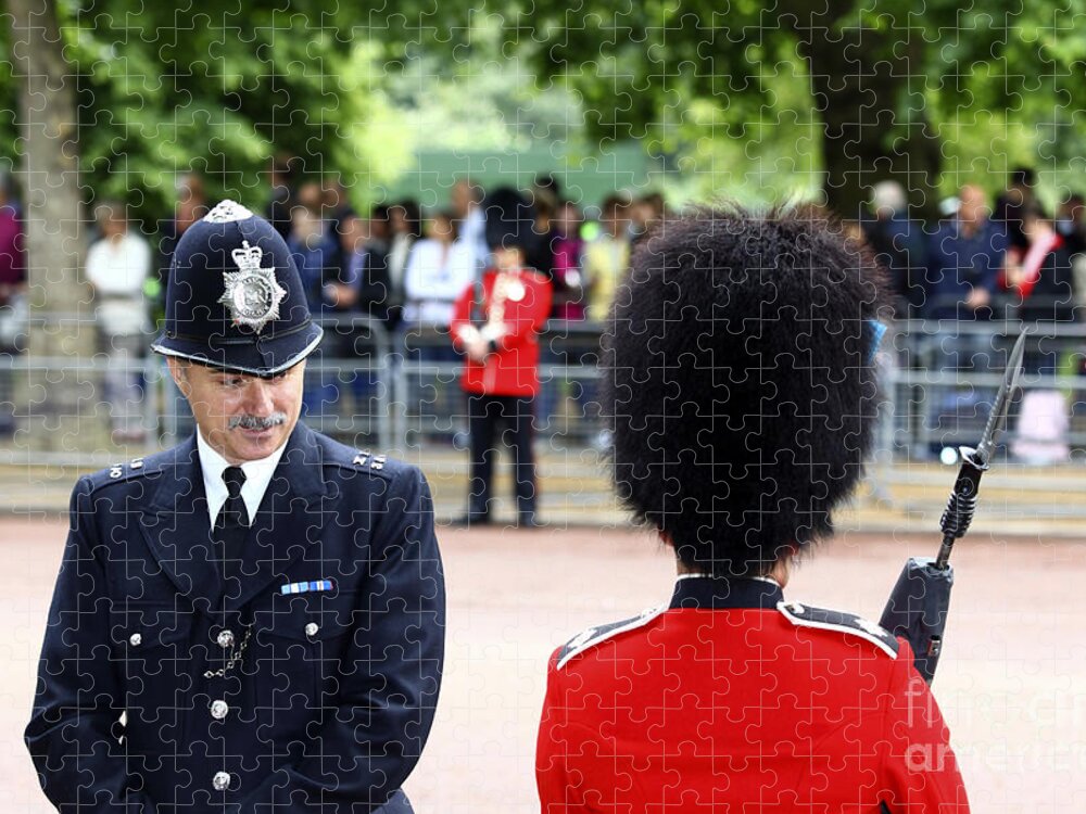 London Jigsaw Puzzle featuring the photograph Where Can I Get a Uniform Like That by James Brunker