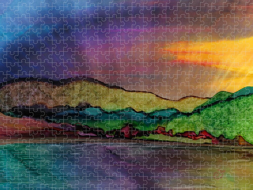 Sunrise Jigsaw Puzzle featuring the painting Where It All Began by Eli Tynan