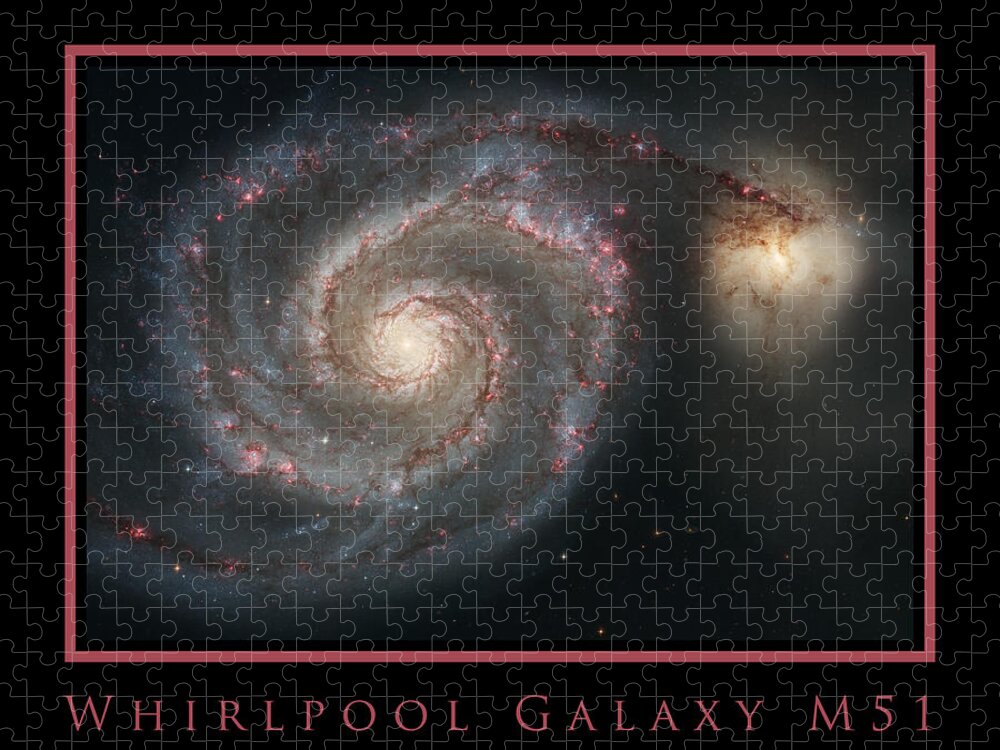 Whirlpool Galaxy Jigsaw Puzzle featuring the photograph Whirlpool Galaxy M51 by Adam Mateo Fierro
