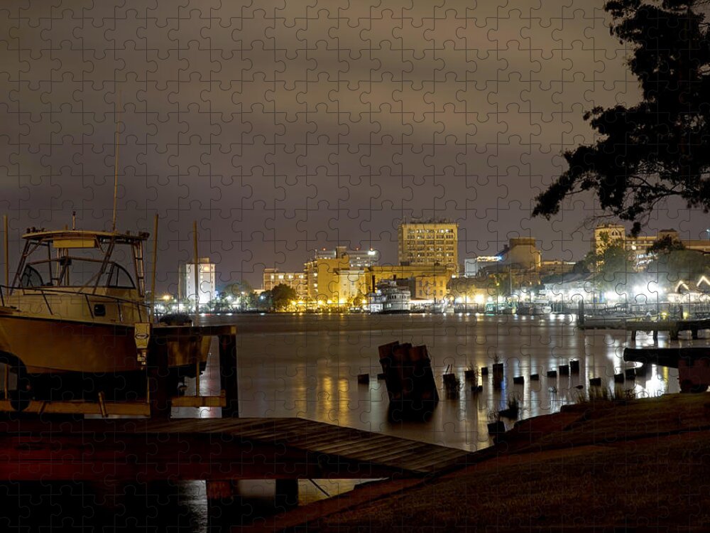 Cape Fear River Jigsaw Puzzle featuring the photograph Wilmington Riverfront - North Carolina by Mike McGlothlen
