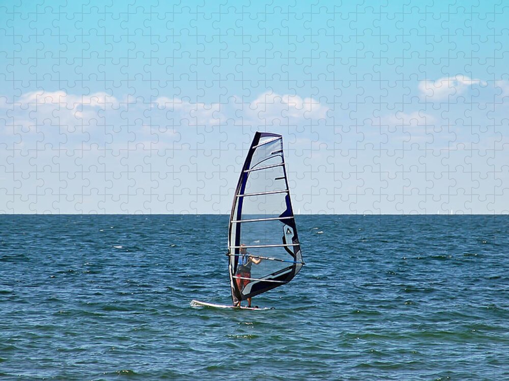 Windsurfer Jigsaw Puzzle featuring the photograph Wind Surfer by Aimee L Maher ALM GALLERY