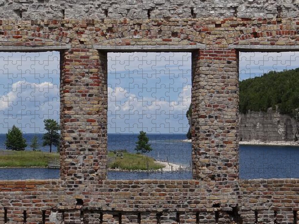 Fayette Historic State Park Jigsaw Puzzle featuring the photograph Windows on Snail Shell Harbor by Keith Stokes