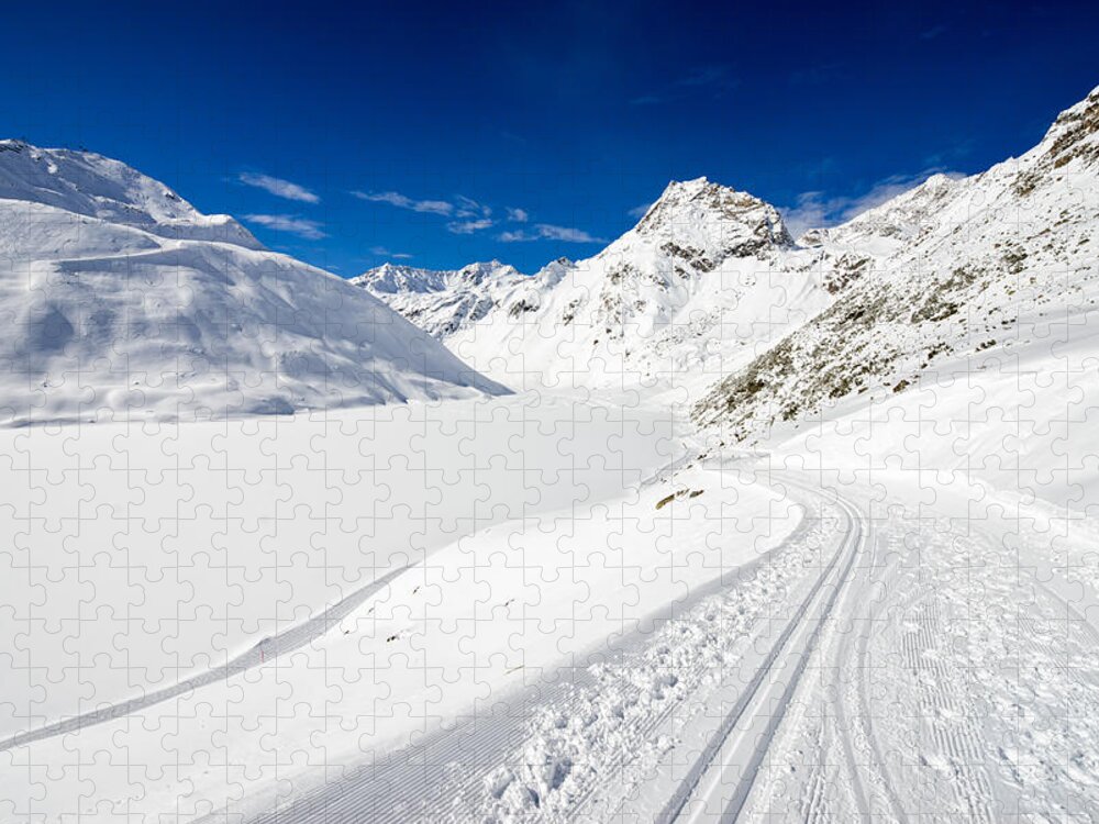 Winter Jigsaw Puzzle featuring the photograph Winter landscape with lots of snow Austria by Matthias Hauser