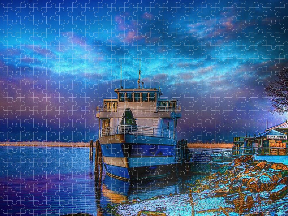  Boats Art Jigsaw Puzzle featuring the photograph Welcome Sun breaking the cold by Dennis Baswell
