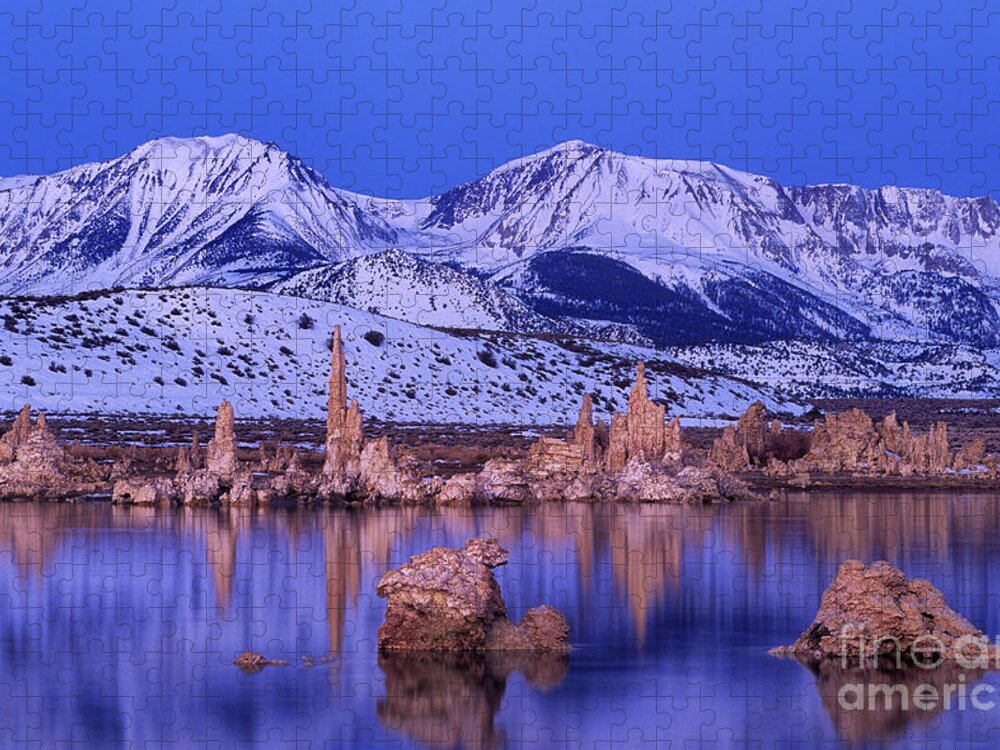 Dave Welling Jigsaw Puzzle featuring the photograph Winter Sunrise Over South Tufas Mono Lake State Park California by Dave Welling