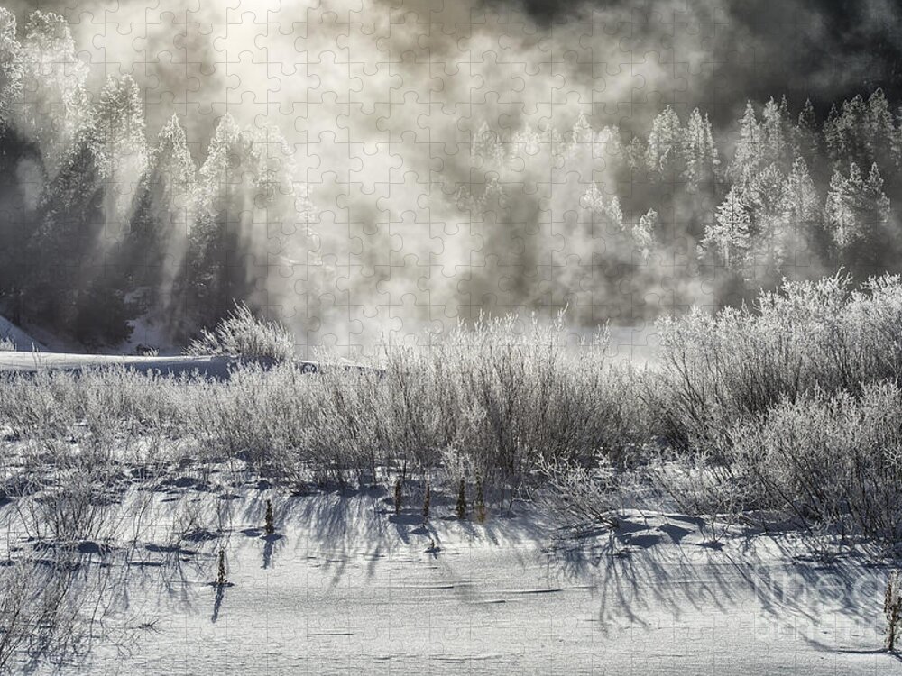 Grand Teton Jigsaw Puzzle featuring the photograph Winter's Touch by Sandra Bronstein