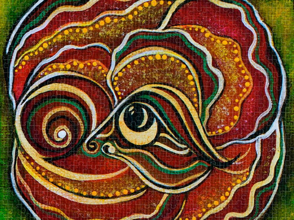 Third Eye Painting Jigsaw Puzzle featuring the painting Wisdom Spirit Eye by Deborha Kerr