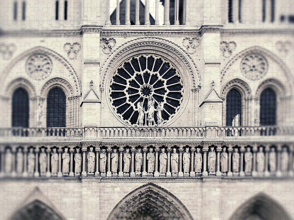 Photography Jigsaw Puzzle featuring the photograph Worship Notre Dame de Paris by Ivy Ho