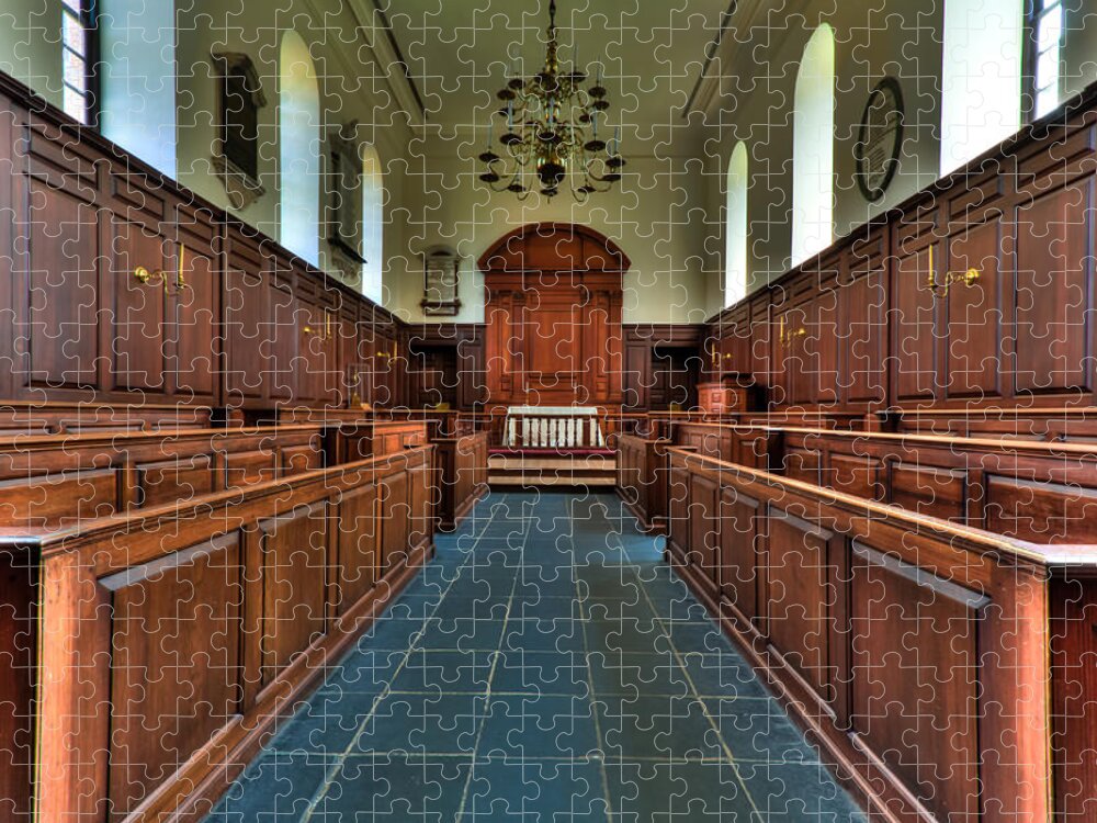 Williamsburg Jigsaw Puzzle featuring the photograph Wren Chapel Interior by Jerry Gammon