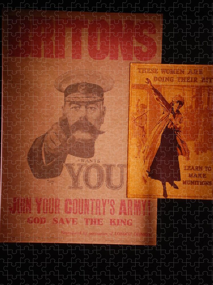 Wwi Jigsaw Puzzle featuring the photograph WW1 Recruitment Posters by Kenny Glover