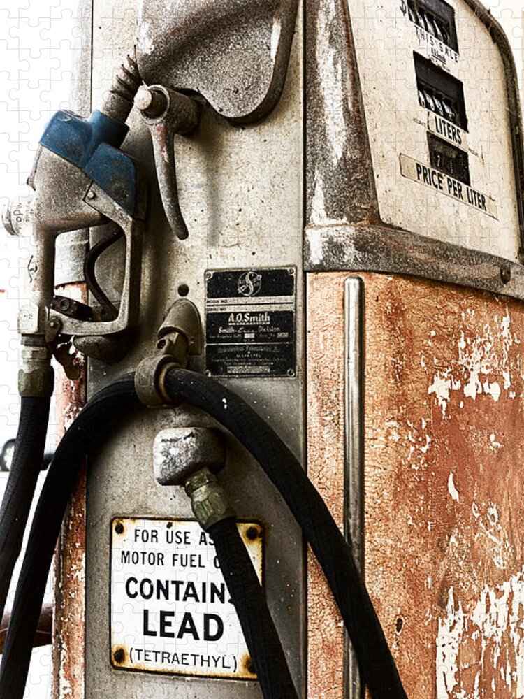 Gas Pump Jigsaw Puzzle featuring the photograph Ye Old Pump by Caitlyn Grasso