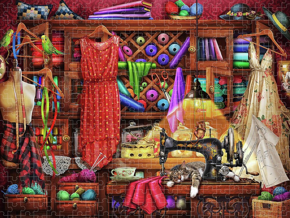 Ye Olde Craft Room Jigsaw Puzzle by MGL Meiklejohn Graphics Licensing -  Pixels