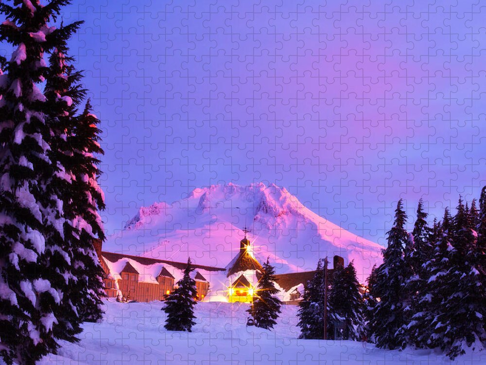Mount Hood Puzzle featuring the photograph Years End by Darren White