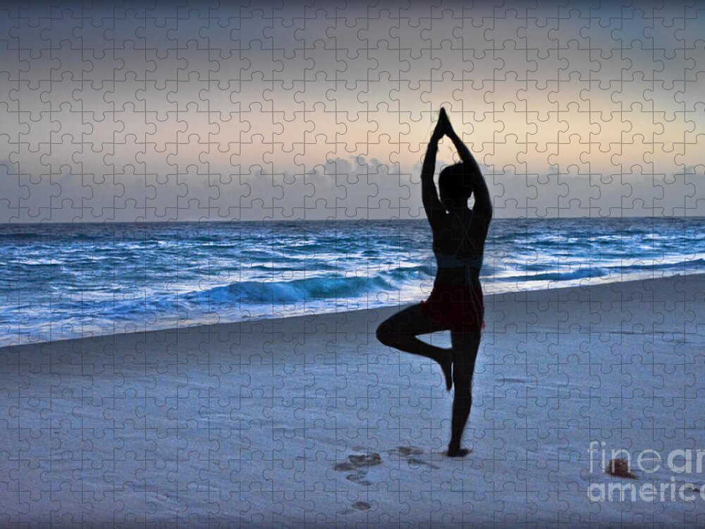 Yoga Jigsaw Puzzle featuring the photograph Yoga Posing by Gary Keesler