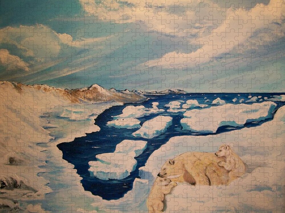 Alaska Jigsaw Puzzle featuring the painting You can Make It by Sharon Duguay
