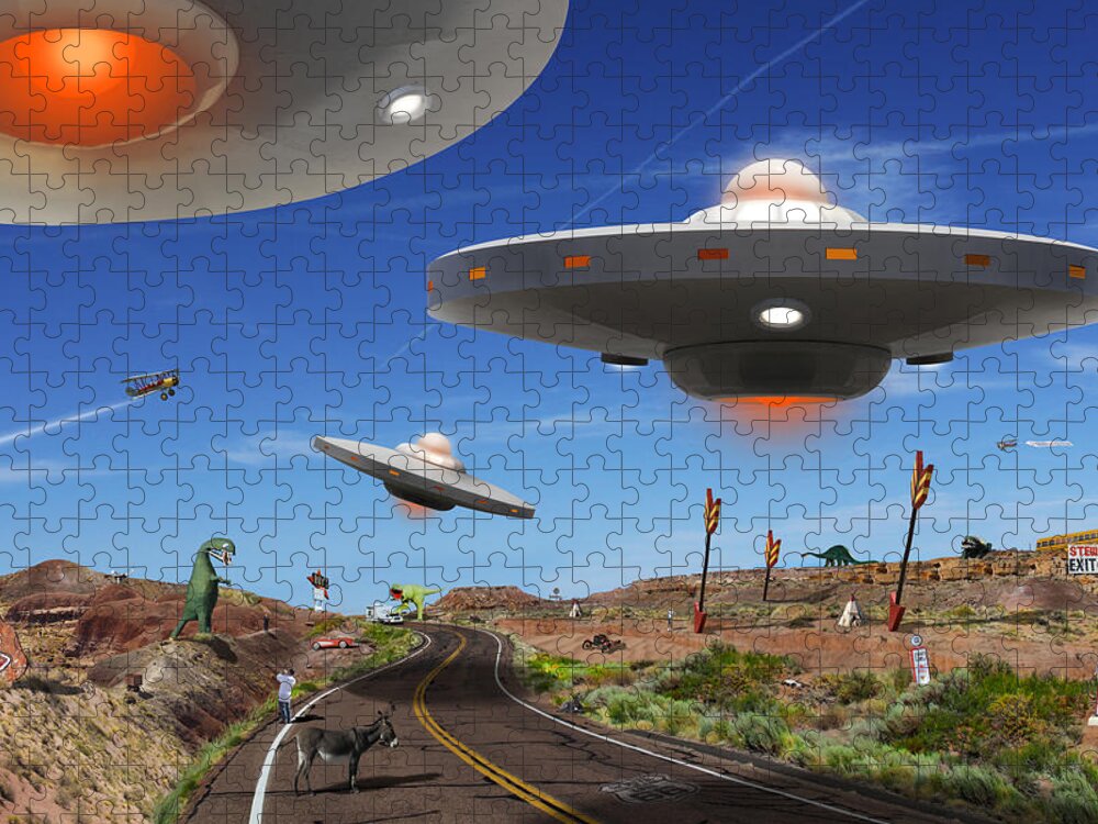 Surrealism Jigsaw Puzzle featuring the photograph You Never Know . . . 5 by Mike McGlothlen