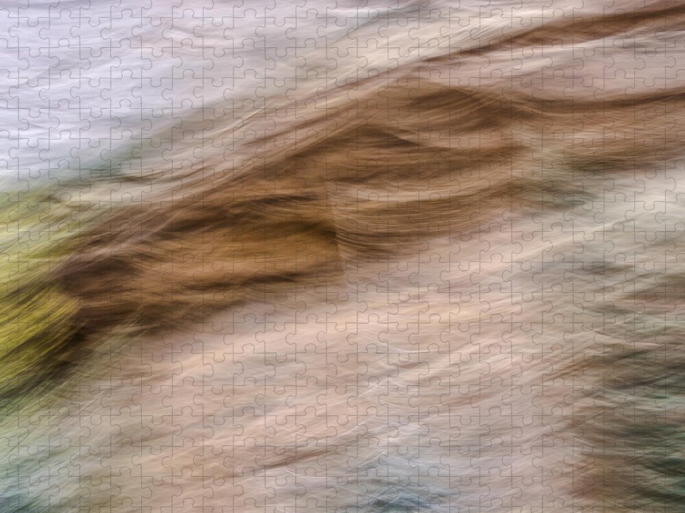 Zion National Park Jigsaw Puzzle featuring the photograph Zion Fall Abstract by Deborah Hughes