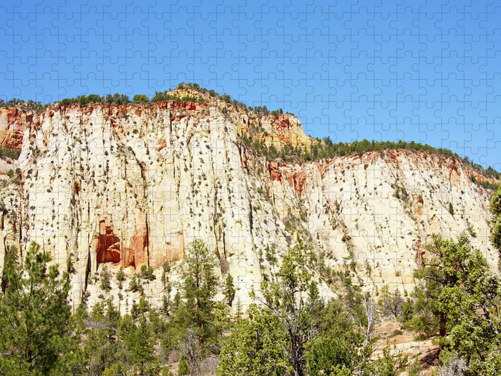 Scenics Jigsaw Puzzle featuring the photograph Zion National Park, Utah, Usa by Nimu1956