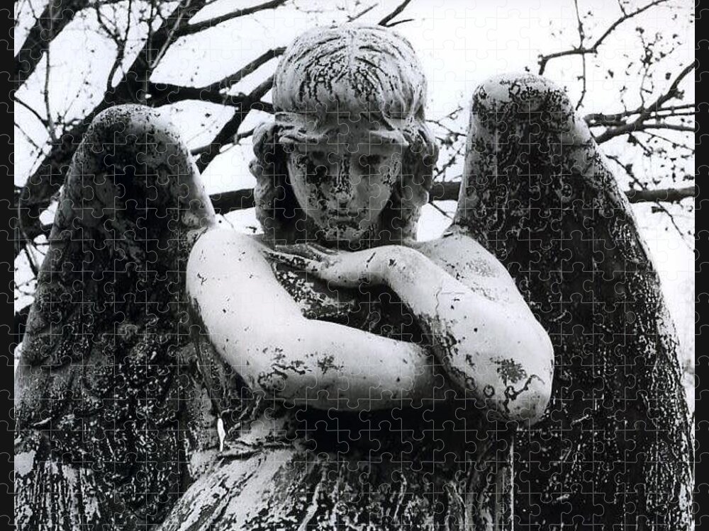 Angel Jigsaw Puzzle featuring the photograph Bellefontaine Angel #1 by Jane Linders
