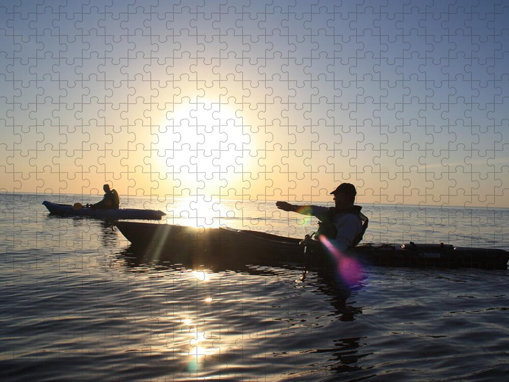 Great Lakes Jigsaw Puzzle featuring the photograph Coasting On Waters Light #1 by Carrie Godwin