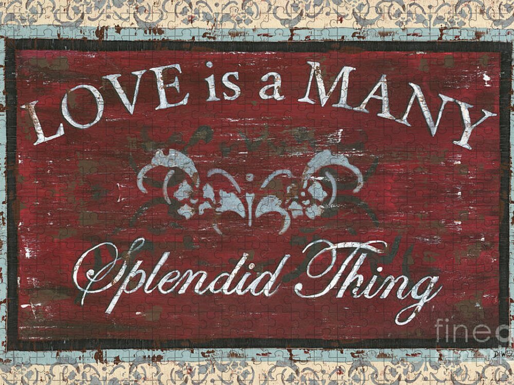 Love Jigsaw Puzzle featuring the painting Love is a Many Splendid Thing #1 by Debbie DeWitt
