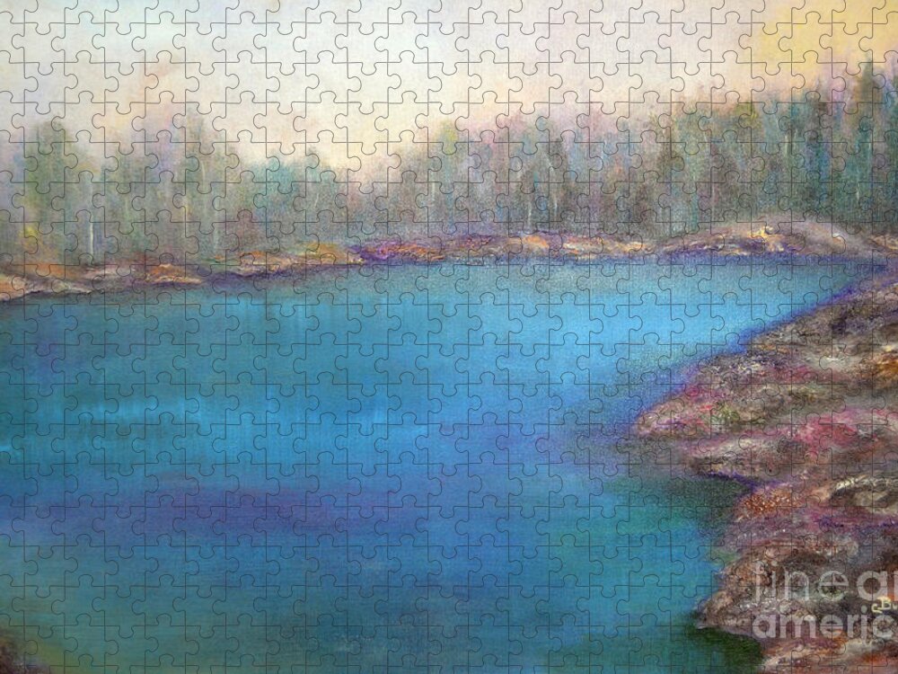 Muskoka Jigsaw Puzzle featuring the painting Muskoka Shore by Claire Bull