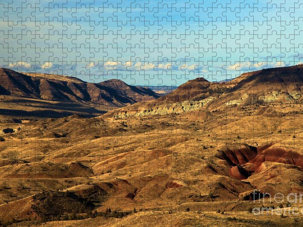 John Day Fossil Beds National Monument Jigsaw Puzzle featuring the photograph Painted Landscape #1 by Adam Jewell