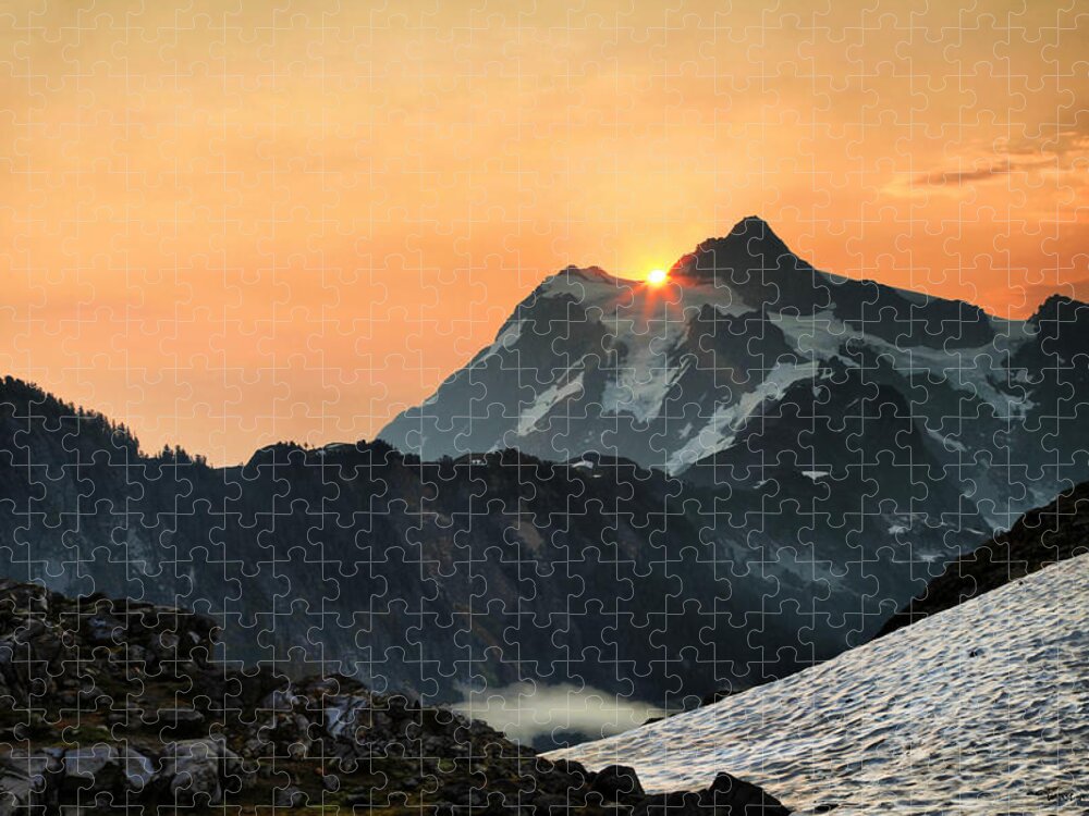 Sunrise Jigsaw Puzzle featuring the photograph Shuksan Sunrise #1 by Winston Rockwell