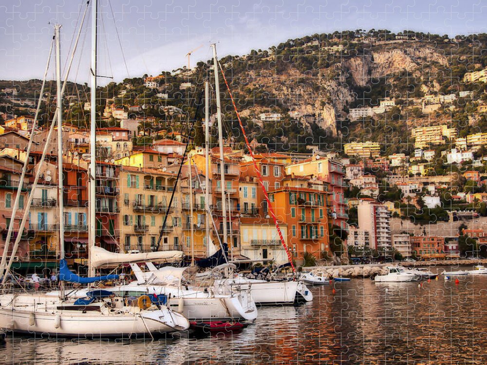 French Riviera Jigsaw Puzzle featuring the photograph Villefranche-sur-Mer #1 by Steven Sparks