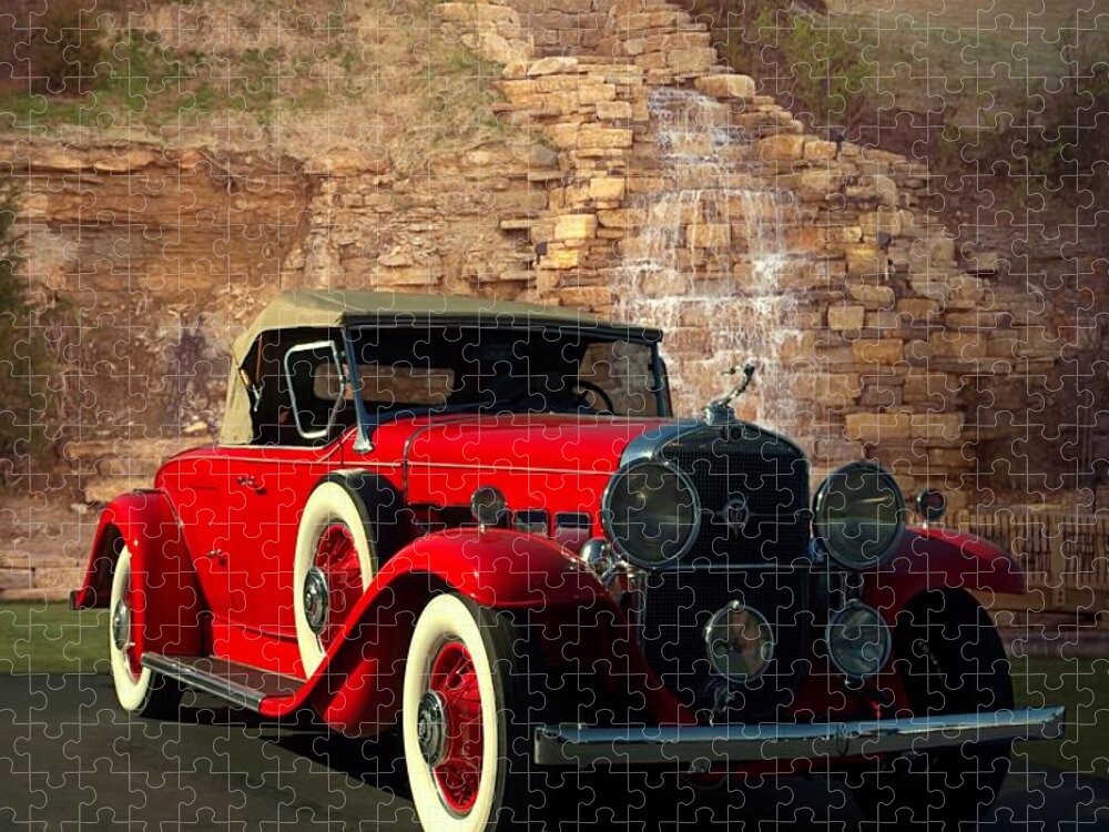 1931 Jigsaw Puzzle featuring the photograph 1931 Cadillac Roadster V8 Model 355 by Tim McCullough