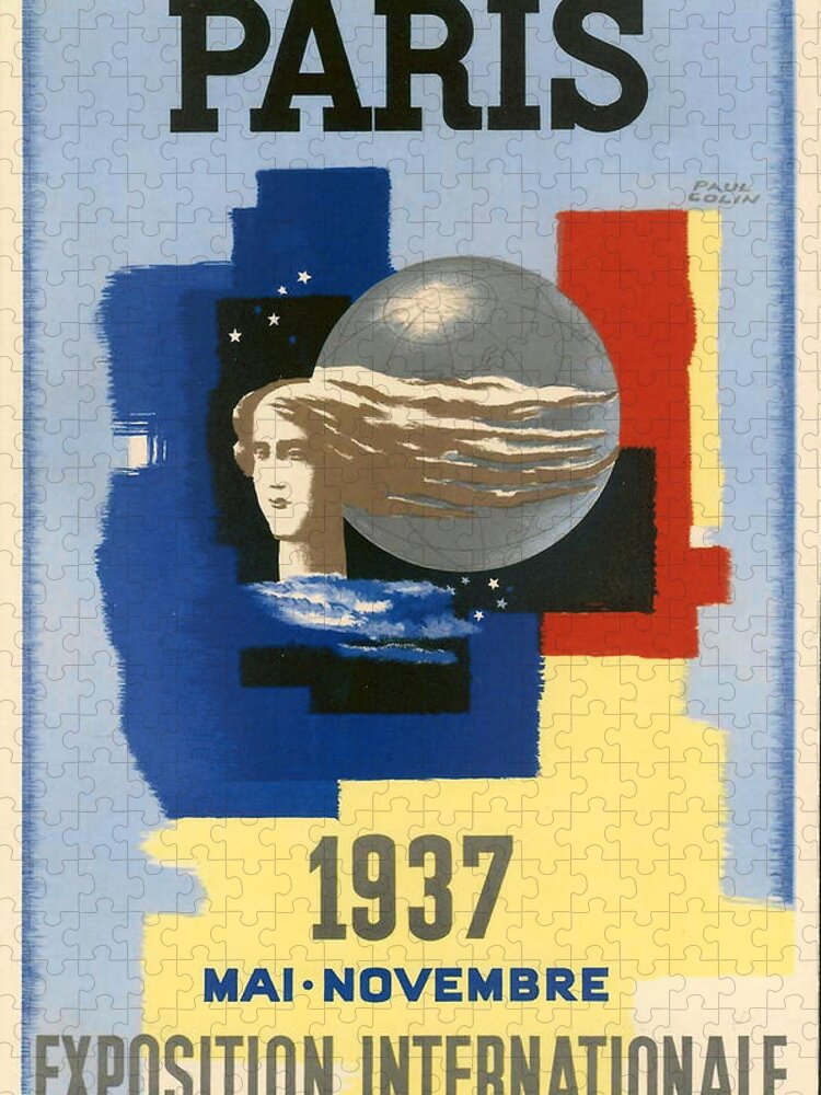 1937 Paris Exposition Jigsaw Puzzle featuring the digital art 1937 Paris Exposition by Georgia Clare
