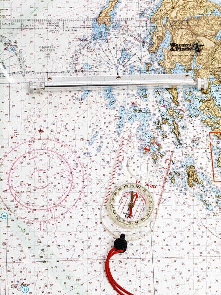Cardinal Directions Jigsaw Puzzle featuring the photograph Compass Rose #2 by Photo Researchers